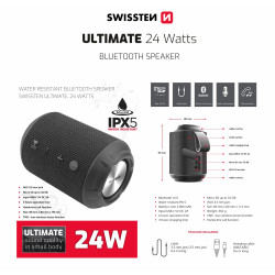 Swissten Ultimate Bluetooth Portable Speaker 24W