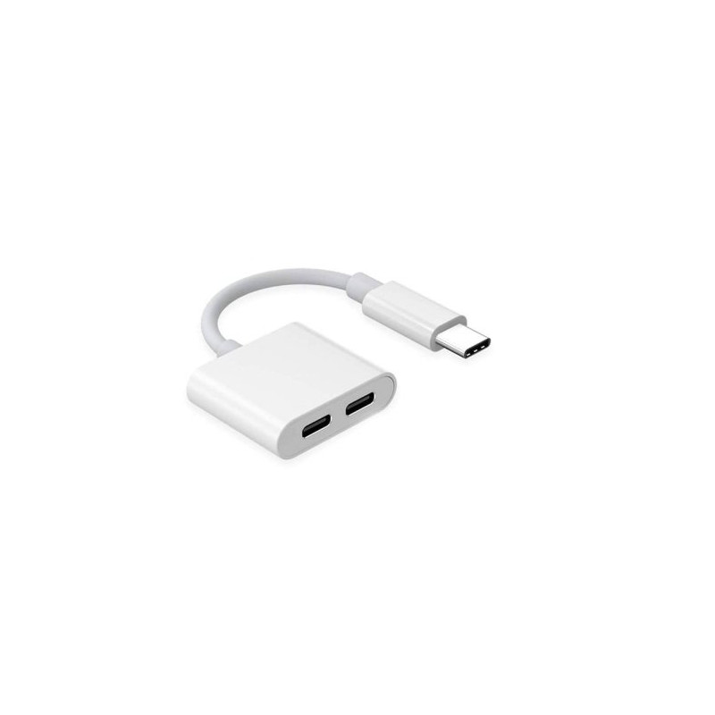 RoGer JH-032 USB-C to 2x USB-C Audio adapter + Charging