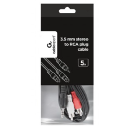 Gembird Cable 3.5mm Jack / 2x RCA 5m
