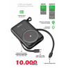 Swissten Power Bank 10000 mAh 20W with Built-In Cables USB-C And Lightning (MagSafe compatible)