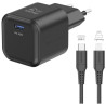 Swissten Travel Charger GaN USB-C 35W PD + Data Cable USB-C - Lightning 1.2m