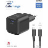 Swissten Travel Charger GaN USB-C 35W PD + Data Cable USB-C - Lightning 1.2m