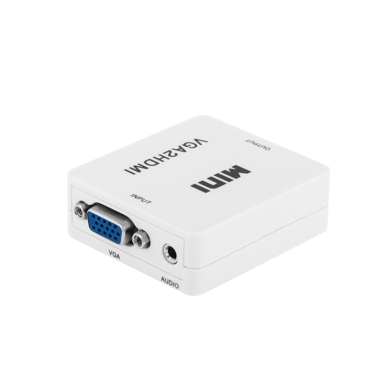 RoGer VGA to HDMI Video Signal Converter (+Audio) / white