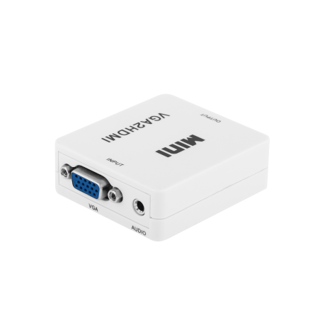 RoGer VGA to HDMI Video Signal Converter (+Audio) / white