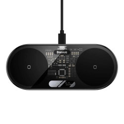 Baseus Digital LED Display Wireless Charger with Type-C Cable 20W