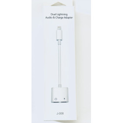 Wooco J-008 Dual Audio & Charge Adapter 2x Lightning