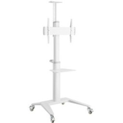 Gembird TVS-70T-02-W Aluminium TV floor stand with caster wheels