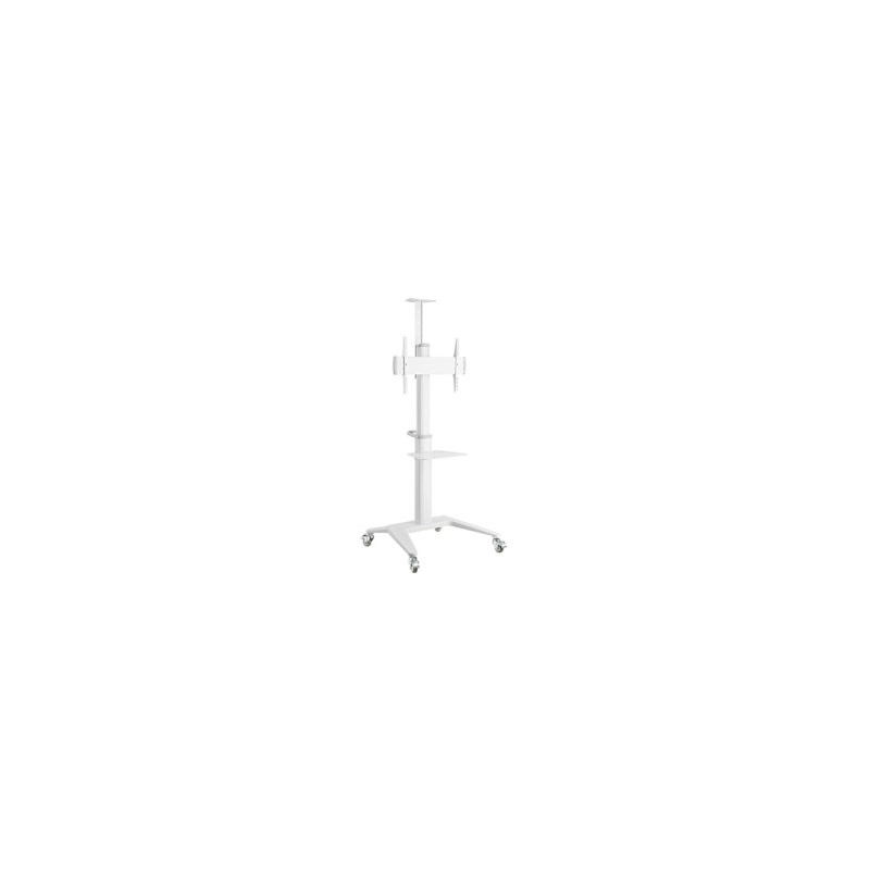 Gembird TVS-70T-02-W Aluminium TV floor stand with caster wheels