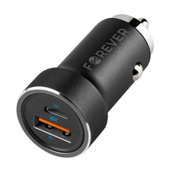 Forever CC-06 USB-C / USB Car Charger + USB-C - USB-C Cable