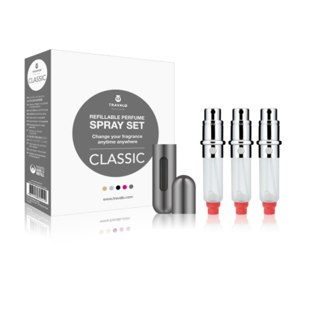 Travalo Classic SET U 3 x 5 ml Titanium