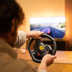 Thrustmaster T98-P Ferrari 296 GTB Juoda USB Vairas + pedalai Analoginis / skaitmeninis PC, PlayStation 4, PlayStation 5