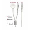 Swissten 2in1 Wireless Charger for Apple Watch and USB-C / USB-C / 1.2m