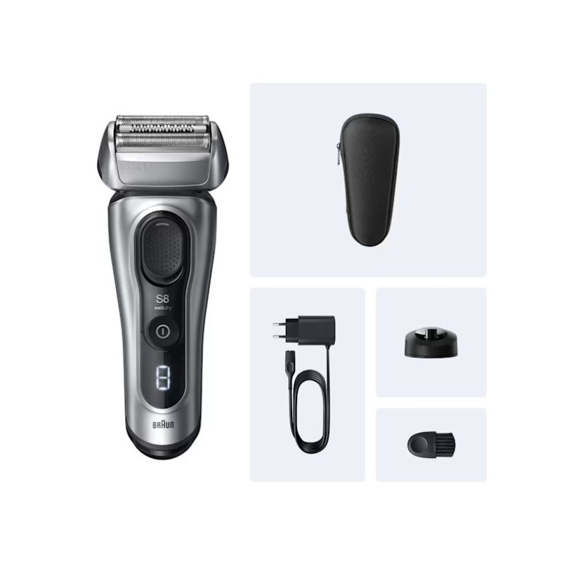 Braun Series 8 8617s Skustuvas Apkarpymo mašinėlė Pilka
