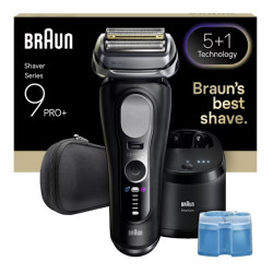 Braun Series 9 Pro+ 9660CC Skustuvas Apkarpymo mašinėlė Juoda, Sidabras
