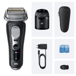 Braun Series 9 Pro+ 9660CC Foil shaver Trimmer Black, Silver