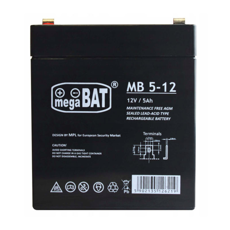 MegaBat MB 5-12 Battery for UPS