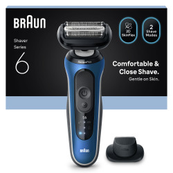 Braun Series 6 62-B1200S Skustuvas Apkarpymo mašinėlė Mėlyna