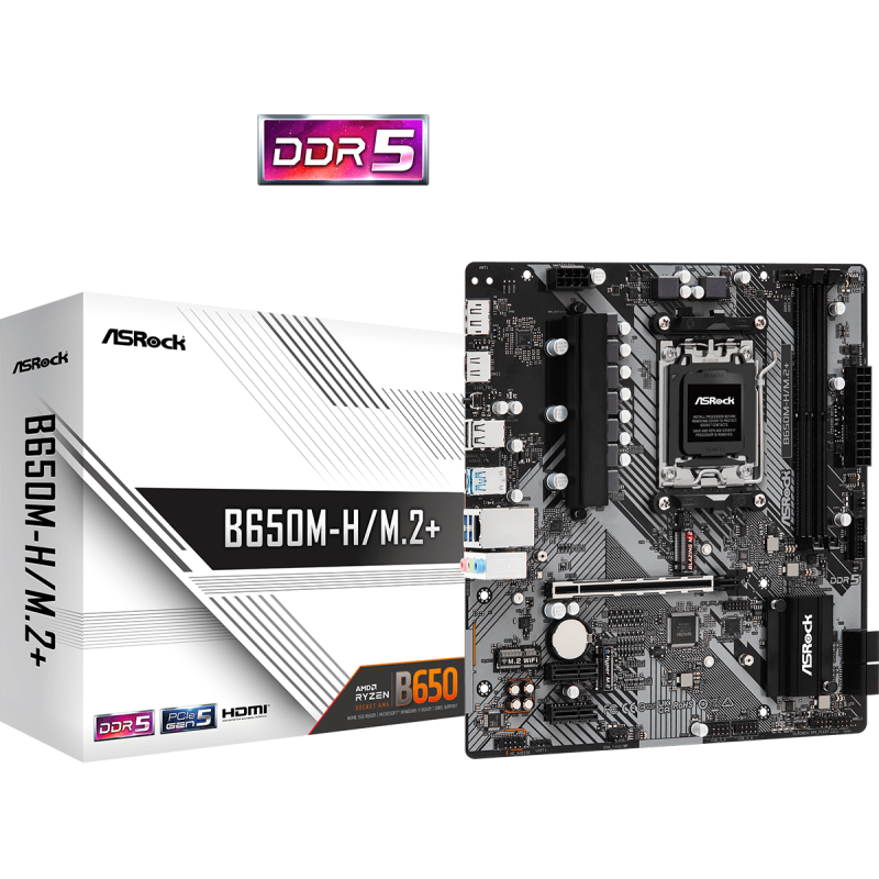ASRock B650M-H/M.2+ Motherboard mATX / AMD AM5
