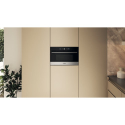 Whirlpool WMD54MX Juoda, Nerūdijančiojo plieno Mikrobangų krosnelė su kepsninės funkcija Įmontuoti 31 L 1000 W