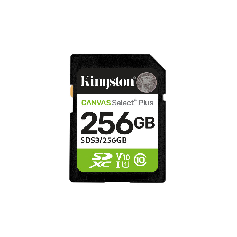 Kingston Technology Canvas Select Plus Gen3 256 GB SD UHS-I Klasės 10