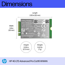 HP 4G LTE-Advanced Pro Cat16 WWAN Vidinis