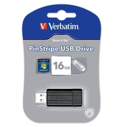 Verbatim PinStripe USB Flash Memory 16GB