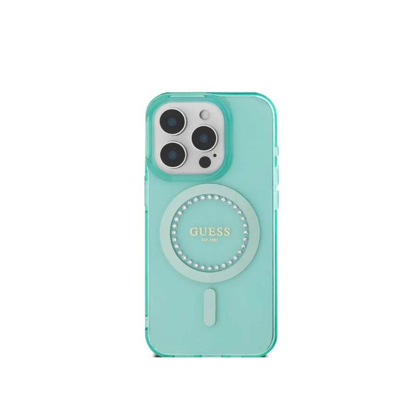 Guess IML Rhinestones MagSafe Case for Apple iPhone 16 Pro Max