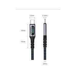 RoGer PD24VB USB-C 4.0 Cable with voltmeter PD240W / 40Gbps / 8K60Hz / 1m