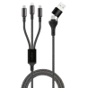 Maxlife ALLin1 66W USB / USB-C / Lightning / 2x USB-C Cable 1m