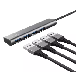 Trust Halyx USB 3.2 Gen 1 (3.1 Gen 1) USB Hub Type-A 5 Mbit/s