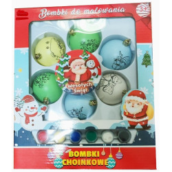 RoGer Set of Christmas Baubles with Paints