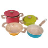 RoGer Set of Colorful Pots + Accessories
