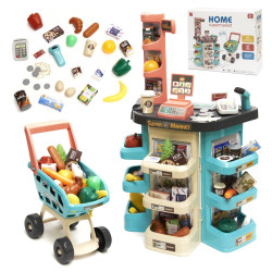 RoGer Set "Supermarket" with cash register, shopping cart and accessories