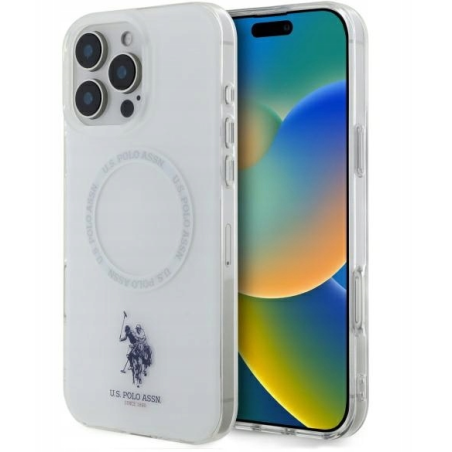 US Polo IML Ring MagSafe Back Case for Apple iPhone 16 Pro