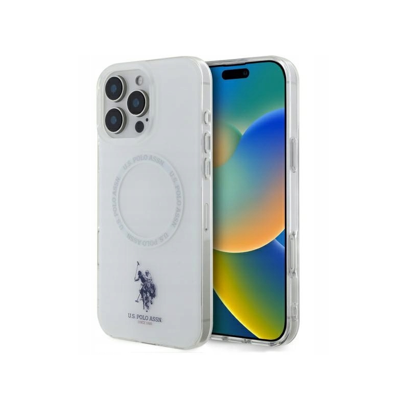 US Polo IML Ring MagSafe Back Case for Apple iPhone 16 Pro Max