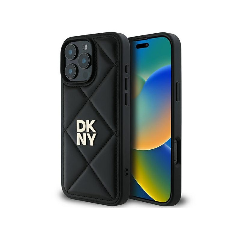 DKNY Quilted Stack Logo Back Case for Apple iPhone 16 Pro