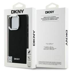 DKNY Plain Silver Logo MagSafe Back Case for Apple iPhone 16 Pro