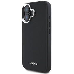 DKNY Plain Silver Logo MagSafe Back Case for Apple iPhone 16