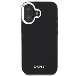 DKNY Plain Silver Logo MagSafe Back Case for Apple iPhone 16