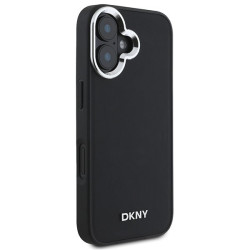 DKNY Plain Silver Logo MagSafe Back Case for Apple iPhone 16