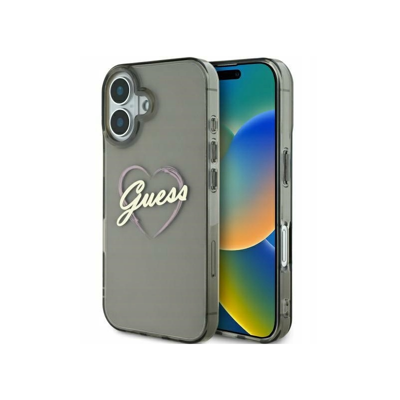 Guess IML Heart Back Case for Apple iPhone 16 Plus
