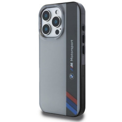 BMW Motorsport IML Vertical Stripe Back Case for Apple iPhone 16 Pro