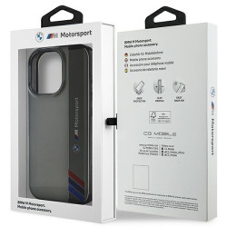 BMW Motorsport IML Vertical Stripe Back Case for Apple iPhone 16 Pro