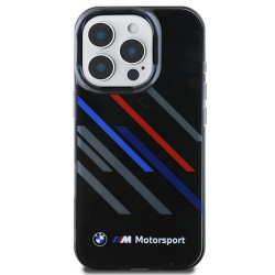 BMW Motorsport IML Random Stripes Back Case for Apple iPhone 16 Pro