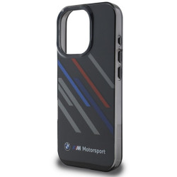 BMW Motorsport IML Random Stripes Back Case for Apple iPhone 16 Pro