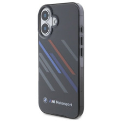 BMW Motorsport IML Random Stripes Back Case for Apple iPhone 16 Plus