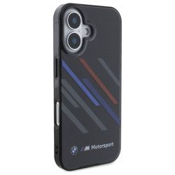 BMW Motorsport IML Random Stripes Back Case for Apple iPhone 16 Plus