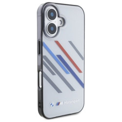 BMW Motorsport IML Random Stripes Back Case for Apple iPhone 16