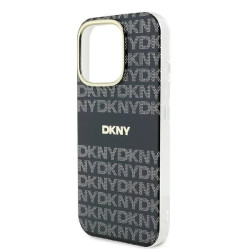 DKNY Repeat Texture Pattern With Stripe Back Case for Apple iPhone 16 Pro