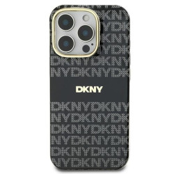 DKNY Repeat Texture Pattern With Stripe Back Case for Apple iPhone 16 Pro Max